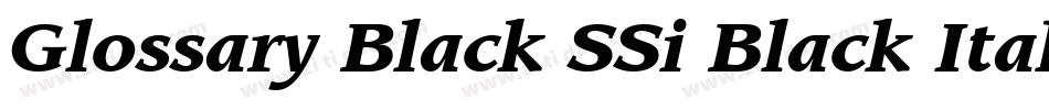 Glossary Black SSi Black Italic字体转换